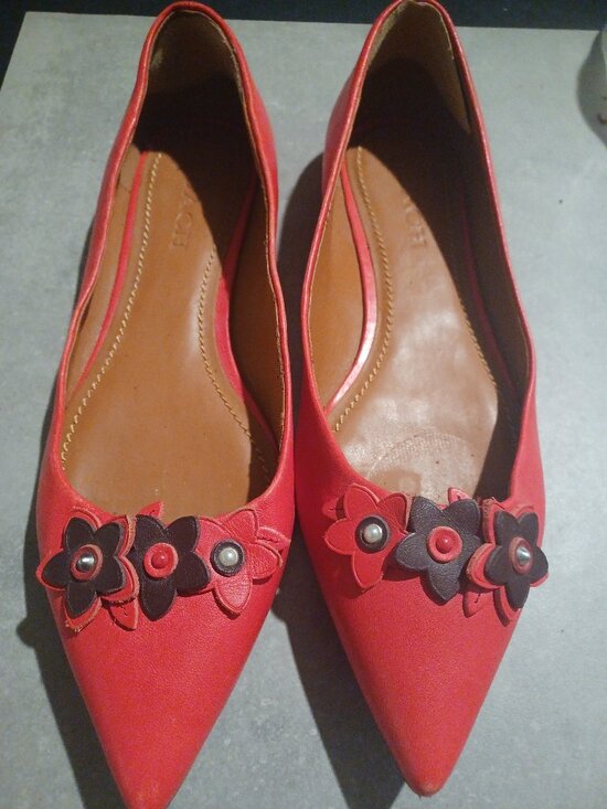 Coach Shoes - Coach Leather Ballerina Flats Women's Size 11